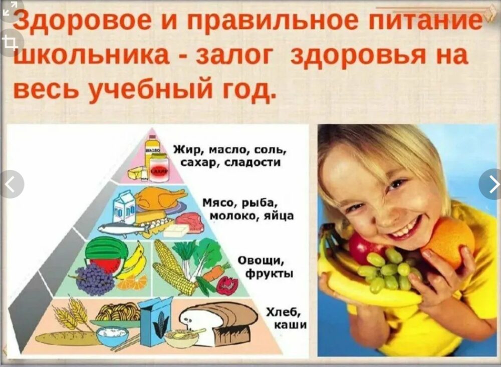 Правильное питание ребенка – залог здоровья